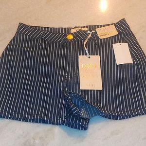 Uni, navy, white stripes, sz 5/27 short, New
